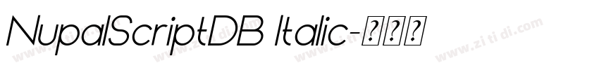 NupalScriptDB Italic字体转换